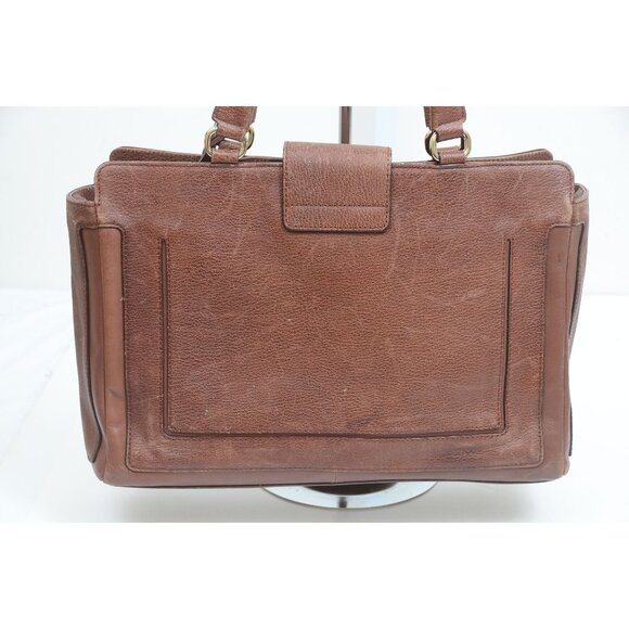 Cole Haan Sequoia Leather Large Travel Business Bag Tote Satchel Ipad Holder - Picture 6 of 13